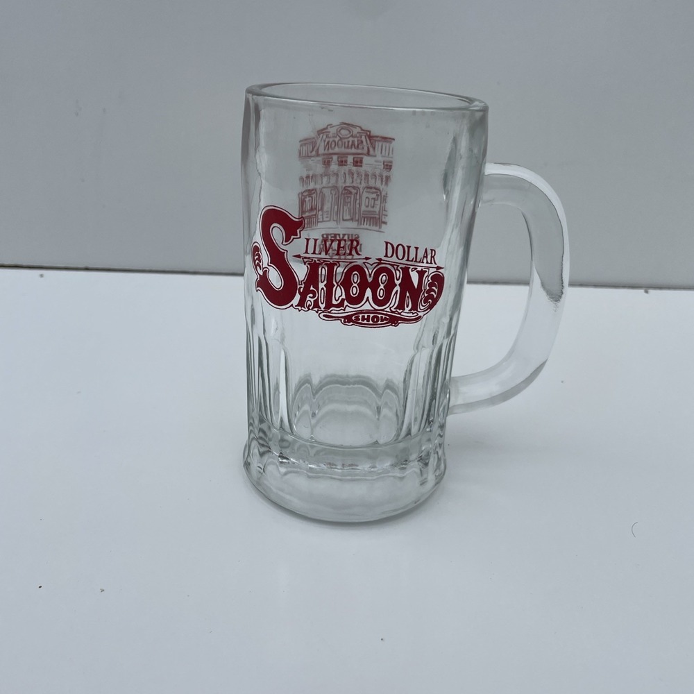 Silver Dollar City Branson MO Silver Dollar Saloon Show Glass Beer Mug Stein vt